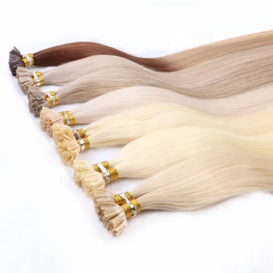 Large stock 22 20 inch ash blonde cuticle aligned remy italian keratin u tip hair extensions human hair