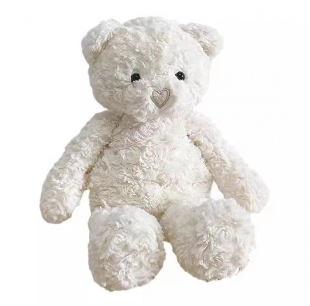 White curly bear stuffed animal