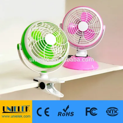 UNI-807 Usb fan flexible mini clip fan for power bank 2 speeds 6 inch fan blue green brown color