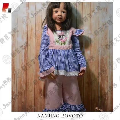 Pink and blue fantasy embroidery suit