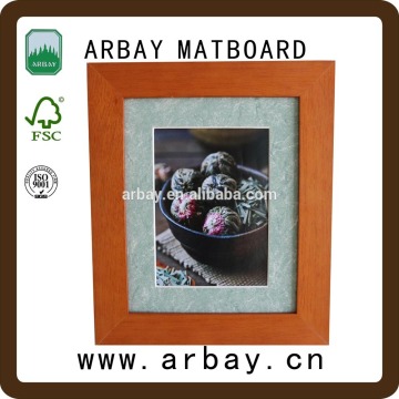 custom color white frame with white matboard photo mount board wood in paper craft