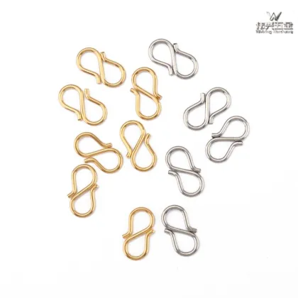 stainless steel S shaped hooks with gold plating