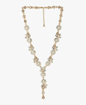 สินค้ามาใหม่สร้อยคอ rhinestone กับดอกไม้ที่เชื่อมโยง และคริสตัลใบสร้อยคอ