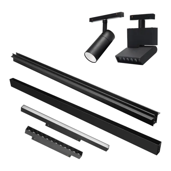 Modern Design Magnetic Rail Track Linear Lights - 2024 New Factory Direct Supply LED PC Ce Matt Black 80 E40 Nordic Track