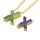 Colorful Crystal Alphabet Letter X Pendant Necklace