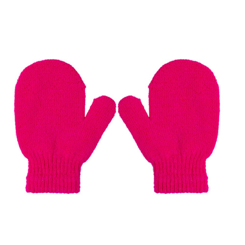 Toddler Kids Mittens Gloves Boys Girls Solid Color Winter Warm Knitted Gloves One Size Rose Red Blue White Gray