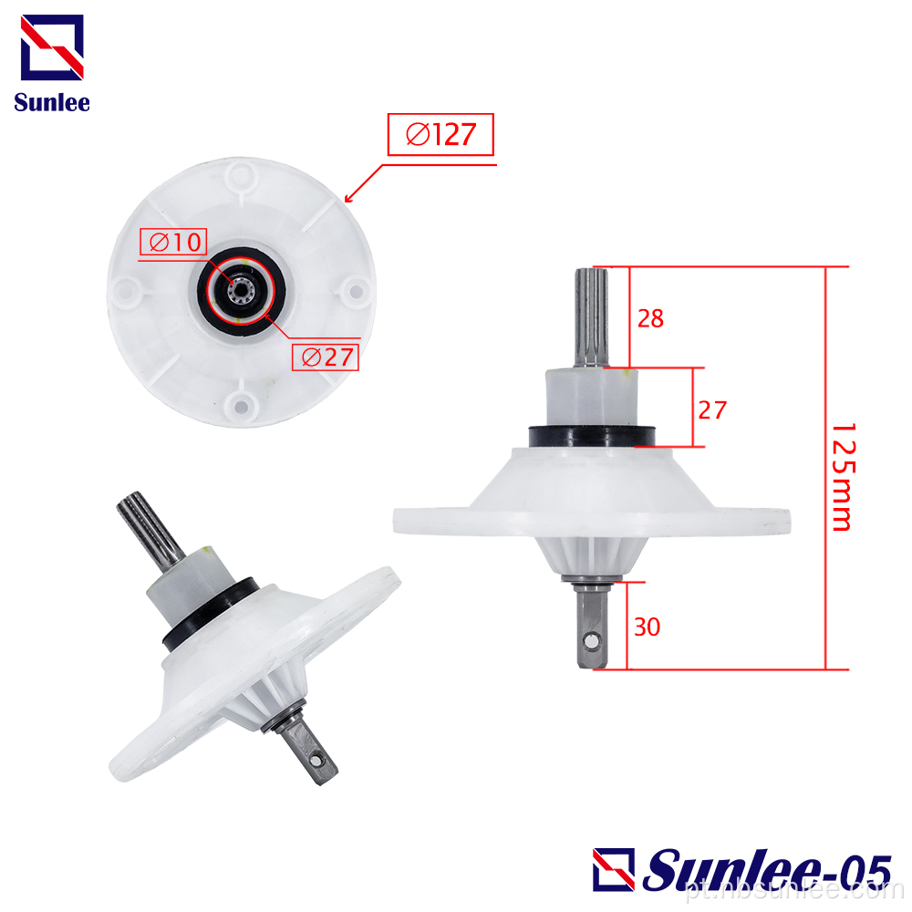 Redutor de velocidade da máquina de lavar com 10 dentes e eixo P