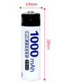 Batteries rechargeables AA de 1,2 volt 1000mAh (S14500)