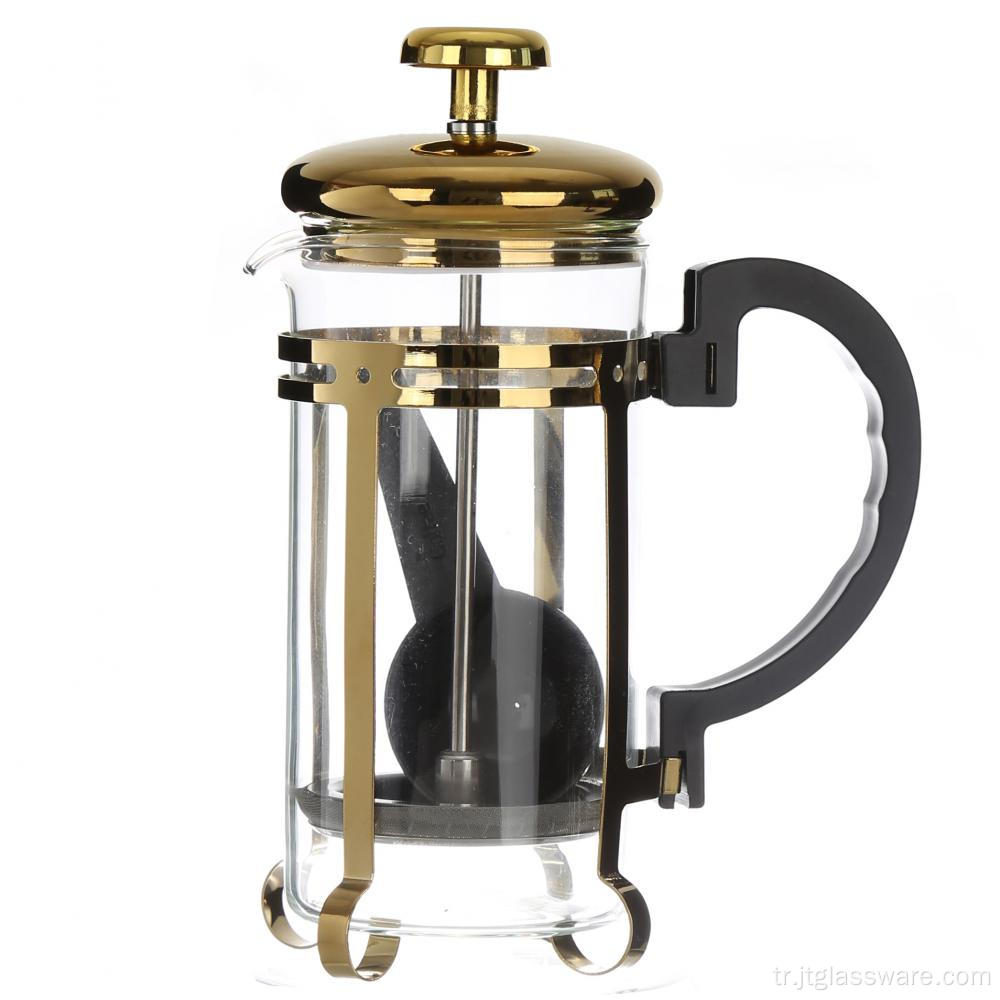 Isıya Dayanıklı Cam French Press Kahve Makinesi