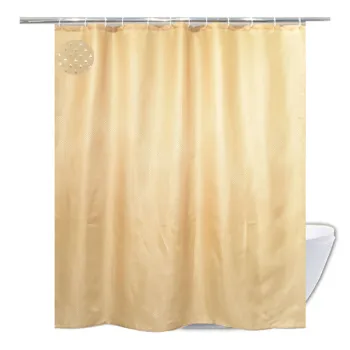 Classy Gold Polyester Fabric Dobby Shower Curtain