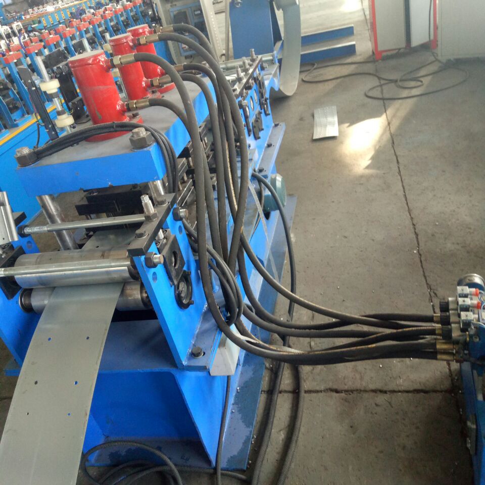 steel downspout forming line