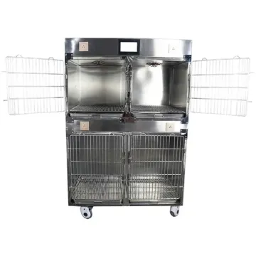 Stainless Steel Veterinary Cages for ICU Care