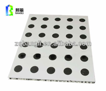 Perforated aluminum honeycomb panel