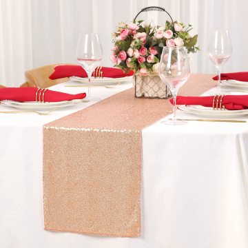 Runner da tavolo da paillettes blu Royal Glitter - Decorazioni per feste per vacanze e matrimoni