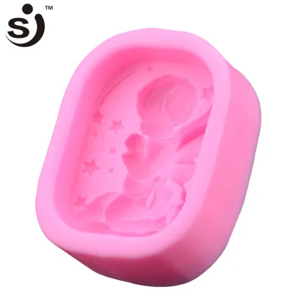Novelty Angel shape silicone soap mould/mold for bath/lux/baby soap