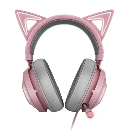 Razer Kraken Wired Gaming Headset - Ergonomic Kraken Kitty Edition