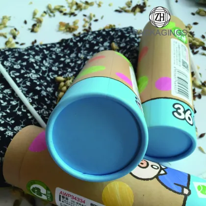 Custom wax crayon tube box/wax crayon packaging