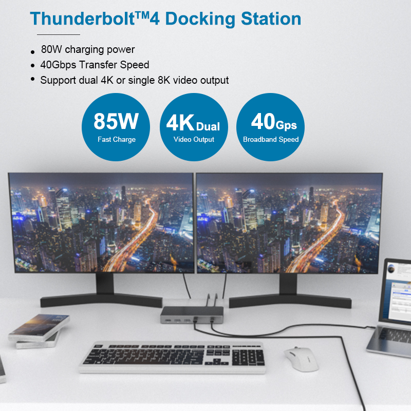 14 ports thunderbolt Dual UHD with SSD slot