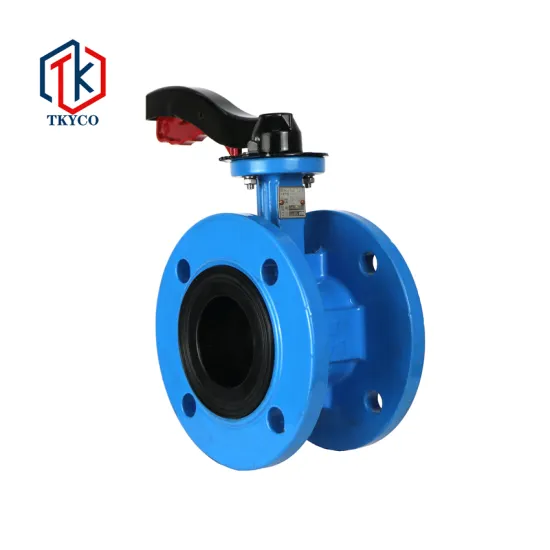 Made in China GB/EN ductile iron handle flanged butterfly valve