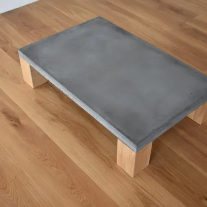 Home Nature Style Rectangular Concrete Tea Table