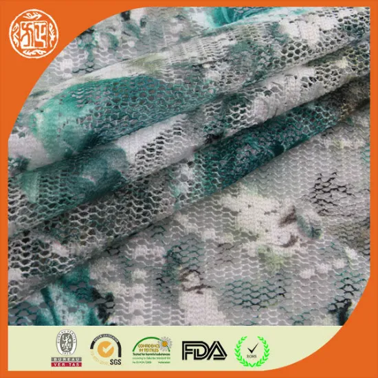 2014 new designed floral printed polyester buy lace fabric