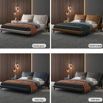 Villa big house Royal King Italian Leather Bed