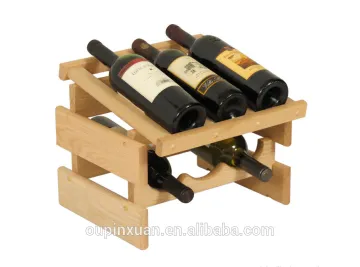 Stackable Bamboo 6-bottle Wine Rack Creativity wine rack ,
