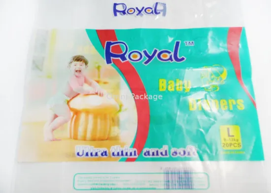 Pe Flexible Packaging Bag For Baby Diaper , Colorful Printed Packaging Bag