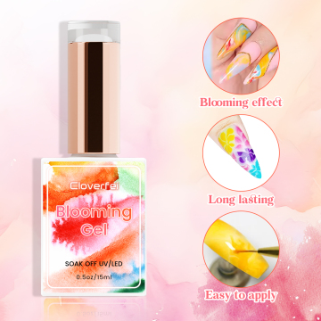 Flower Blossom Effect Nail Art Polish - 15ml Blooming Liquid UV Gel