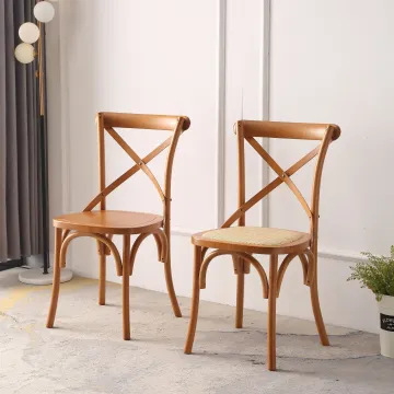 Wholesale Stackable Cross-Back Chairs - Perfect for Wedding Vineyard Dining and Wood Cross-Back Chair Collections