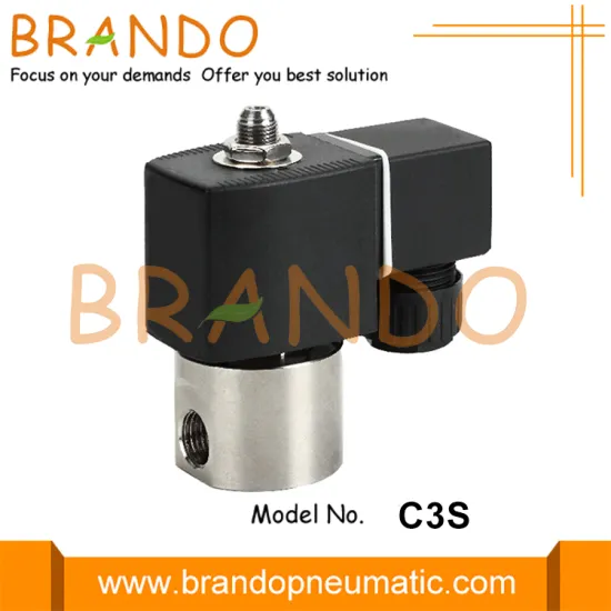 3-Way NC Stainless Steel Solenoid Valve 1/8'' 1/4''