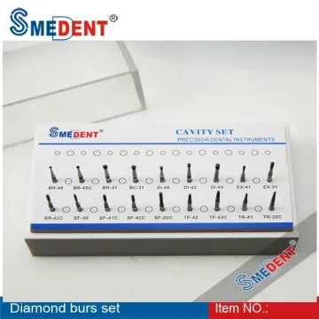 Dental diamond burs set FG
