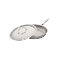 Stainless steel frying pan with anti scalding handle