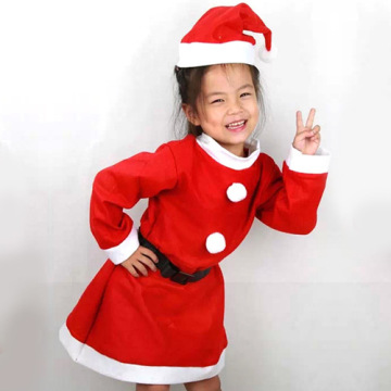 CM30 Merry Christmas 6-9 years old girls party dress nonwoven suit