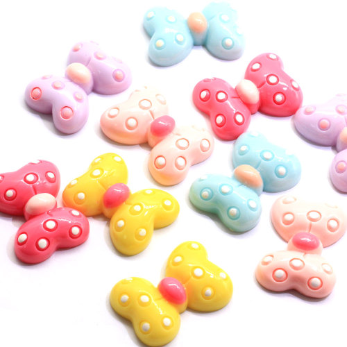 Multi Color Fancy Bowknot Shaped Resin Cabochon Flatback Beads DIY Craft Decoration Phone Decor Beads Charms