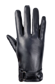 Leather gloves for men in winter, warm leather gloves for riding motorcycles and driving, thin design with thick velvet Sheepski