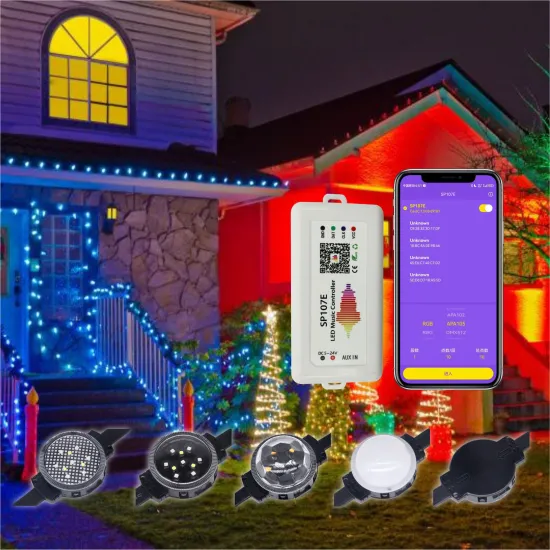 24V 50mm IP68 RGB LED Pixel Lights for Outdoor Residential & Commercial Holiday Decor