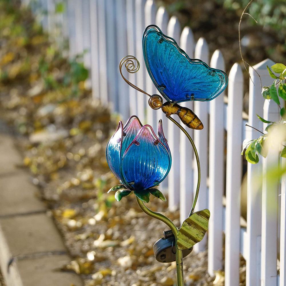 Decorações de jardins solares de flores