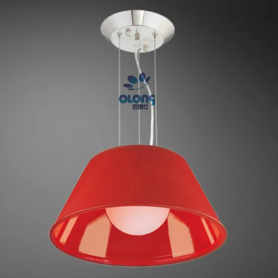 2012 New Style Home Hanging Pendant Light with Red Lamp Shade