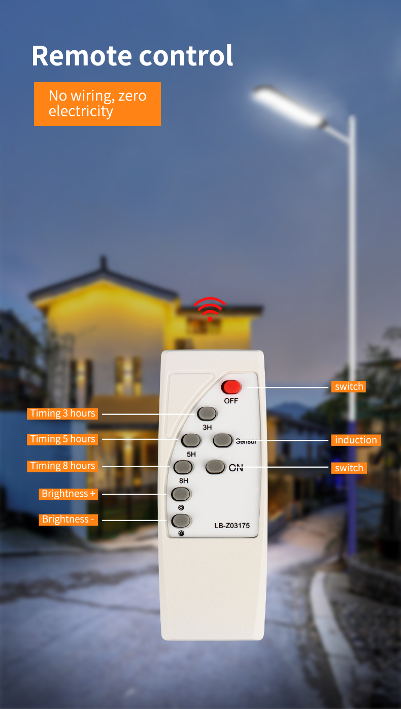 Remote Control Solar Street Lights