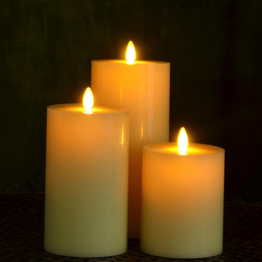 Batteriebetriebene Bewegungsflamme LED Wachs Flammenlose Kerzen