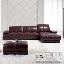 Leather Upholstered Chaise Sectional Reclining Sofa