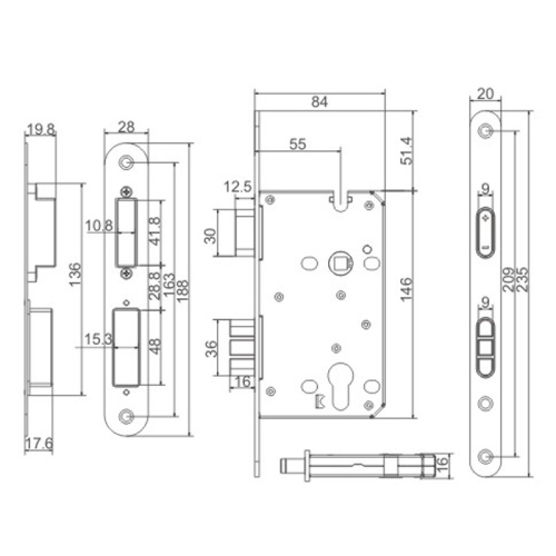 Магнитный корпус блокировки для вспомогательного блокировки
