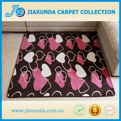 coral fleece carpet/ family big love design carpet