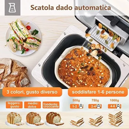 Professional Home Kitchen Baking Machine: 710W Fully Automatic Bread Maker