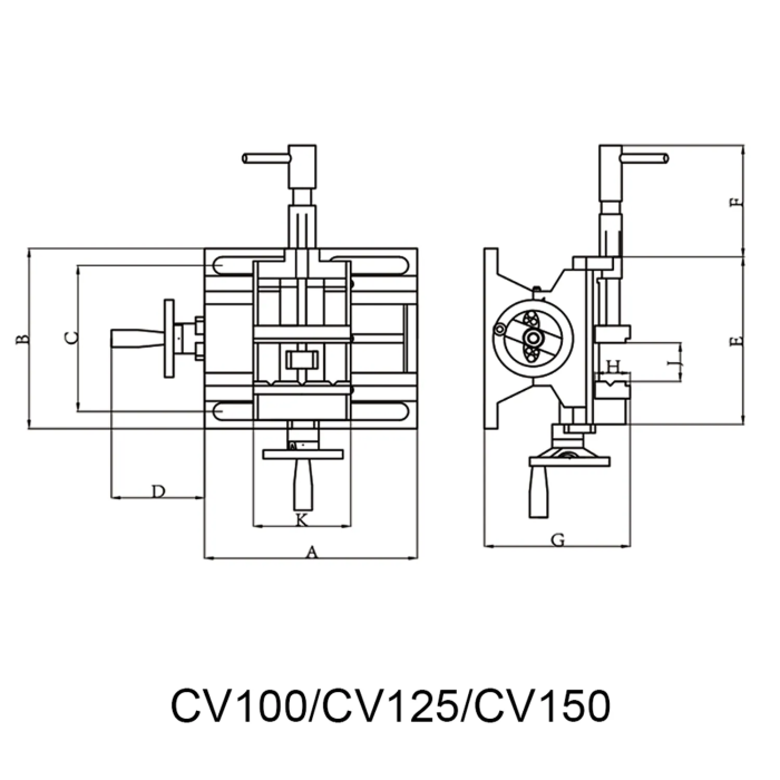 Precision Cross Vise CV100/CV125/CV150