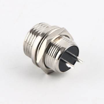 GX12 Waterproof Circular Connector Male Panel Rear Mount 2Pin Socket
