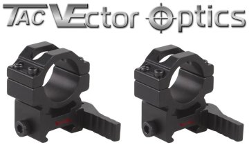 Vector Optics Tactical 25.4mm 1" Quick Release Riflescope Picatinny QD Mount Ring
