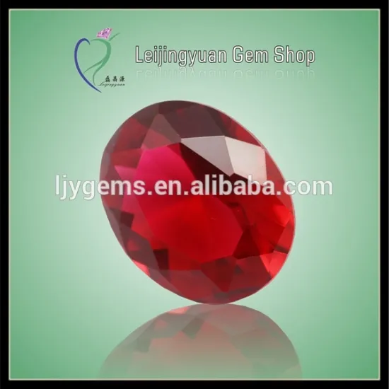 Good Machine Cut Cubic Zirconia Stone Ruby Oval Shape CZ Stone