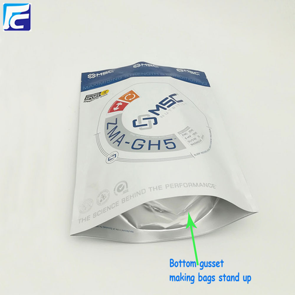 Laminated multiple layer plastic white empty flour bag